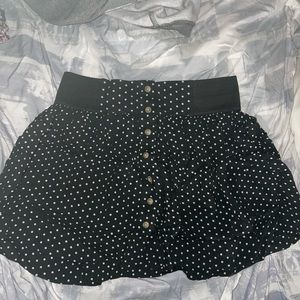 Button Polkadot Skirt